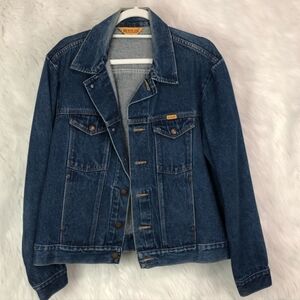 Vintage 70s Authentic Rustler Jean Jacket | Blue Demin Trucker Style Jacket
